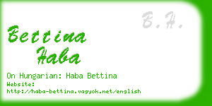 bettina haba business card